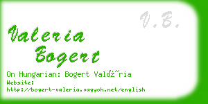 valeria bogert business card